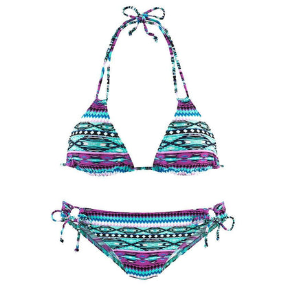 Bohemian Printed Bikini Set Swimwear Halter Vest Tops Swimsuit