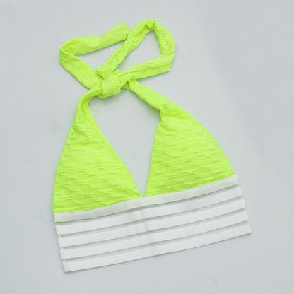 Sexy Deep V-Neck Halter Workout Women Bar Women Clothing 11 Color