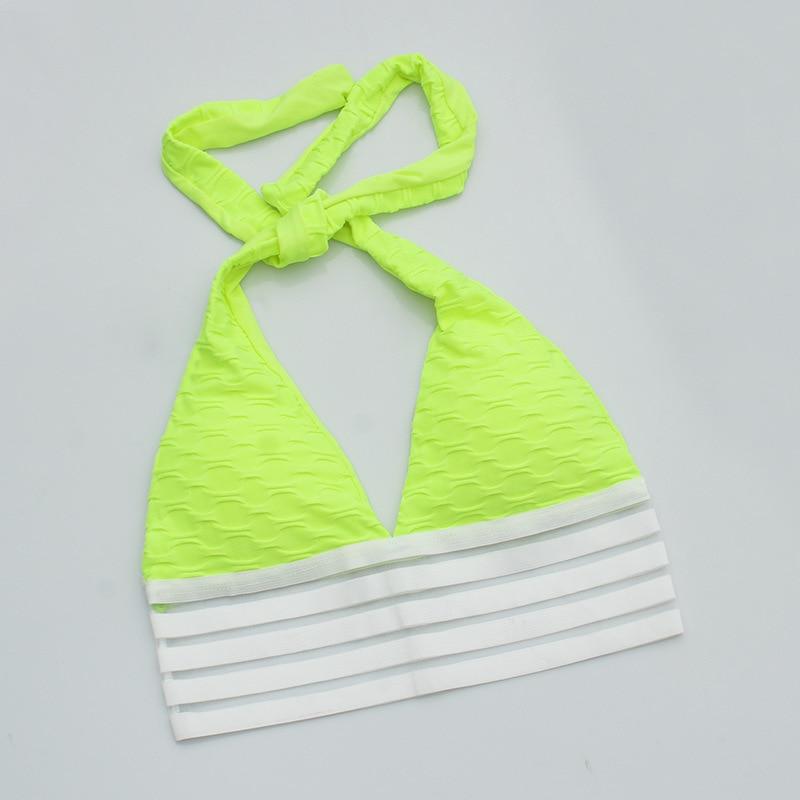 Sexy Deep V-Neck Halter Workout Women Bar Women Clothing 11 Color