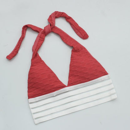 Sexy Deep V-Neck Halter Workout Women Bar Women Clothing 11 Color