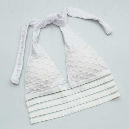 Sexy Deep V-Neck Halter Workout Women Bar Women Clothing 11 Color