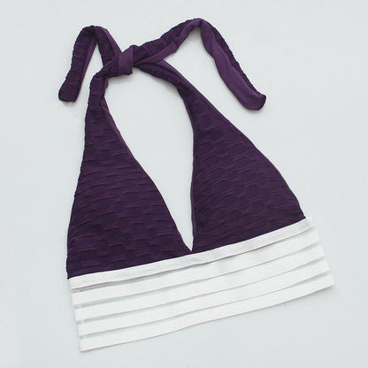 Sexy Deep V-Neck Halter Workout Women Bar Women Clothing 11 Color