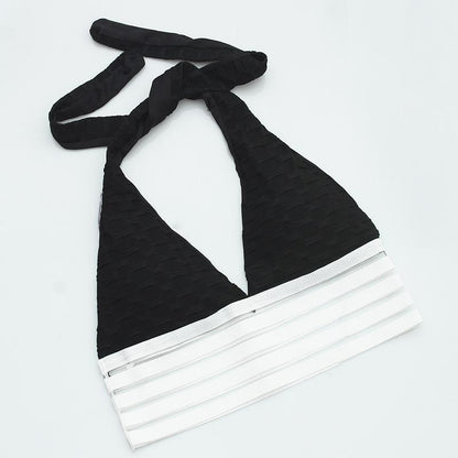 Sexy Deep V-Neck Halter Workout Women Bar Women Clothing 11 Color