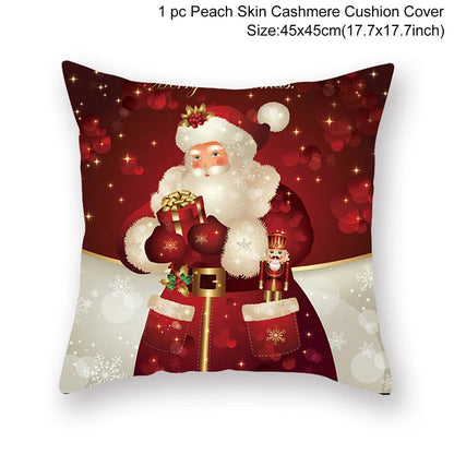 Christmas Cushion Cover Merry Christmas Decorations For Home Christmas Ornament Navidad Noel Xmas Gifts Happy New Year