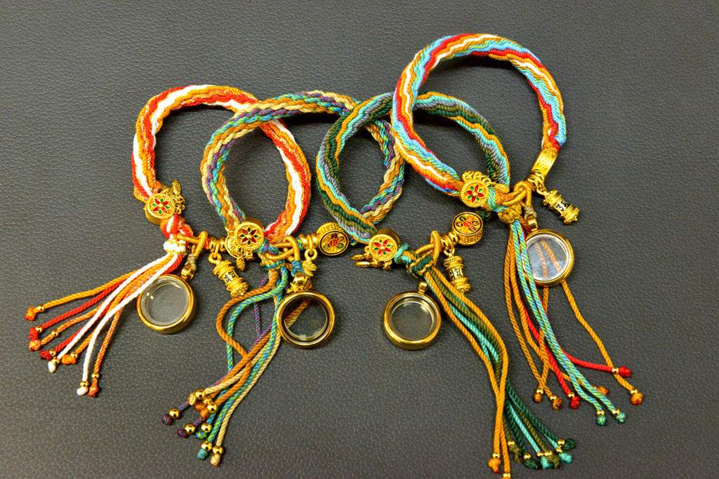 New Colors Handwoven Tibetan Style Hand Rope Zakiram Hand Rope Green Tara Fifth Lord Tangka Bracelet