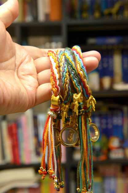 New Colors Handwoven Tibetan Style Hand Rope Zakiram Hand Rope Green Tara Fifth Lord Tangka Bracelet