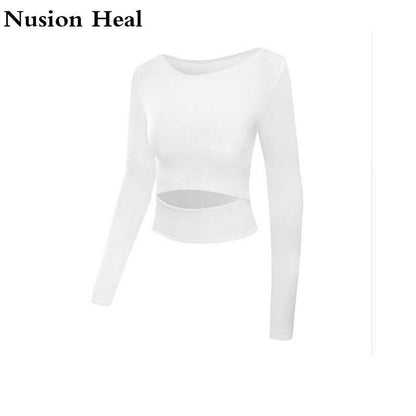 Yoga Shirts Women Ombre Cropped Seamless Long Sleeve Top Crop Top Women Workout Shirts For Women Sports Tops Gym Women