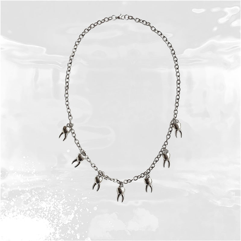 Fashion Gothic Vinage Rib Cage Necklace Anatomical Skeleton Heart Goth Punk Unique Retro Pendant Necklace Jewelry For Men/Women