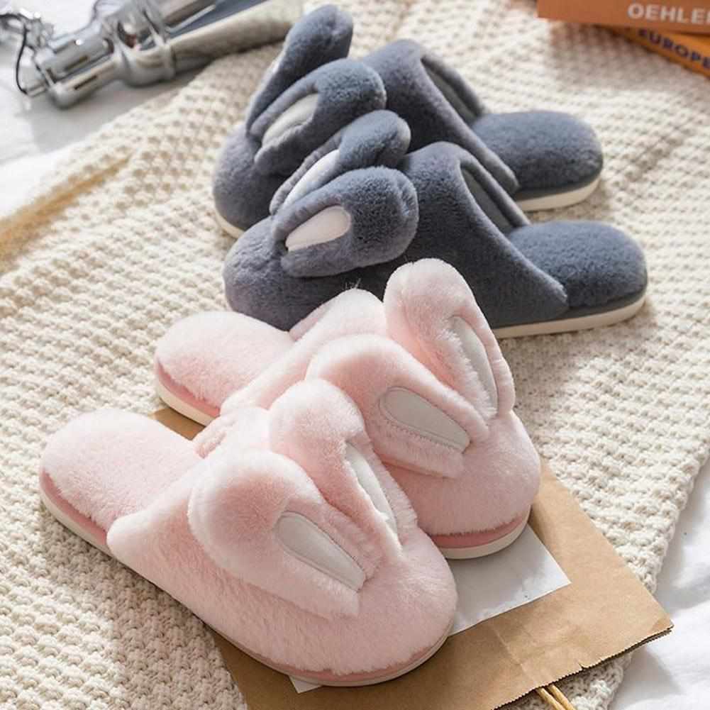 Fluffy Rabbit Home Slippers