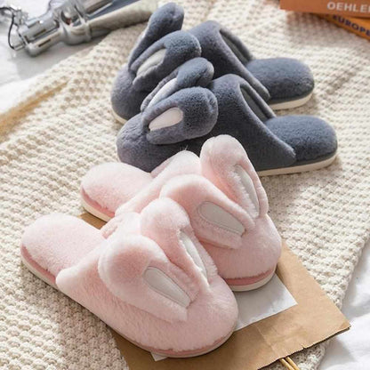 Fluffy Rabbit Home Slippers