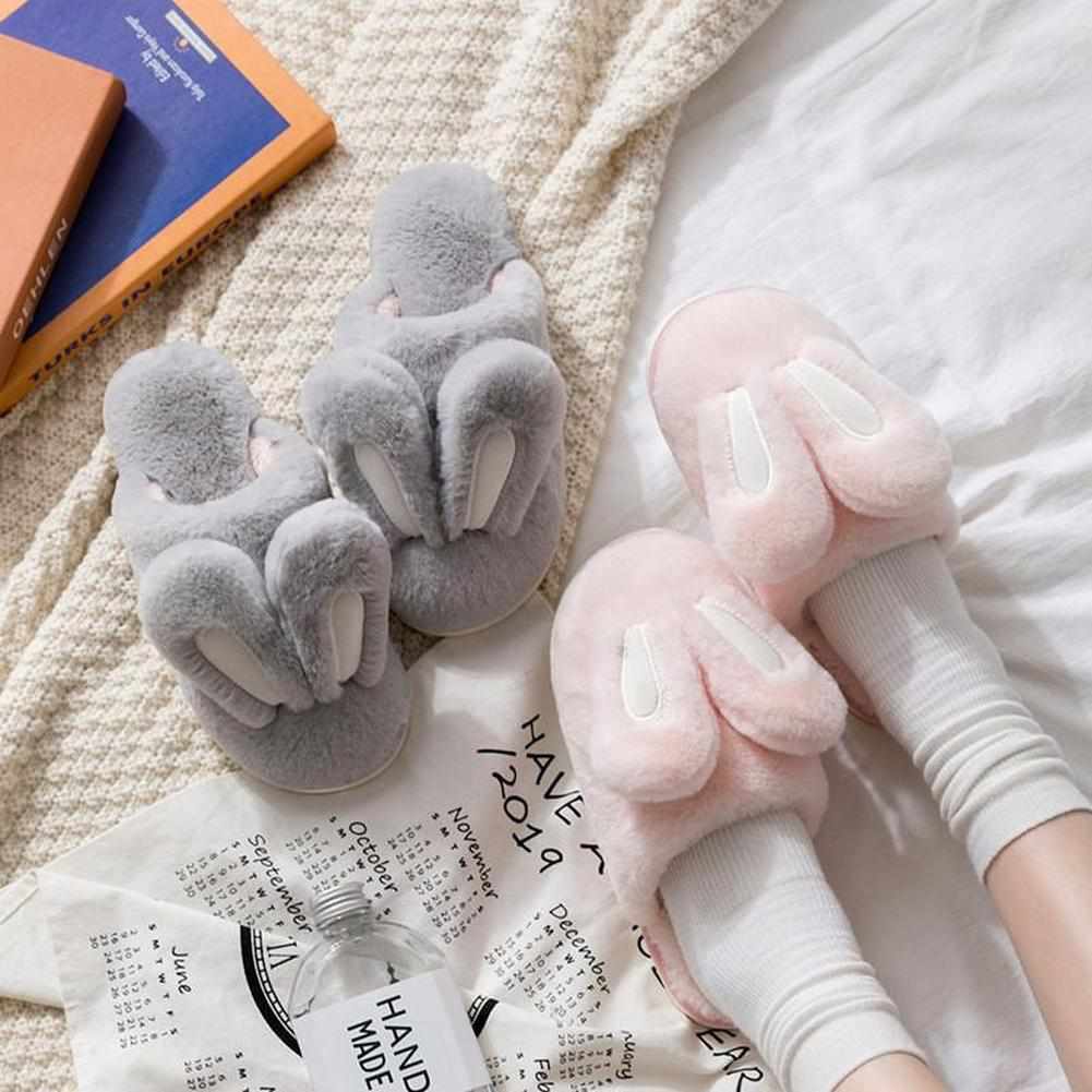 Fluffy Rabbit Home Slippers