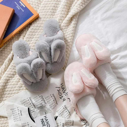 Fluffy Rabbit Home Slippers