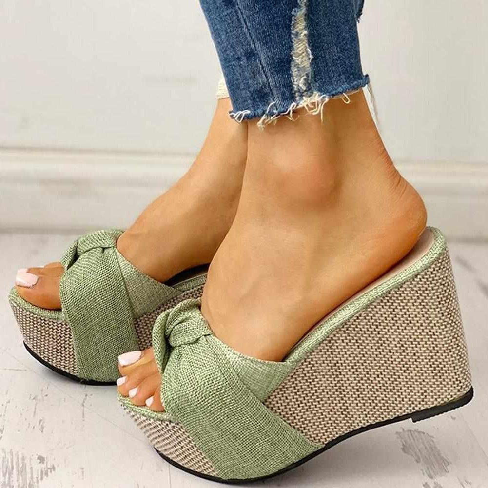 Saint Morris Open Toe Knot Wedges