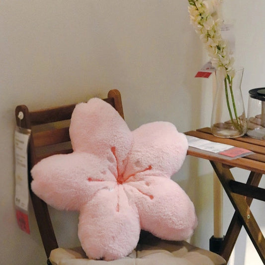 Cherry Blossoms Stuffed Flower Plush Cushion Girly Room Decor Sunflower Pillow Pink Flower For Girls Bedroom Seat Pillow