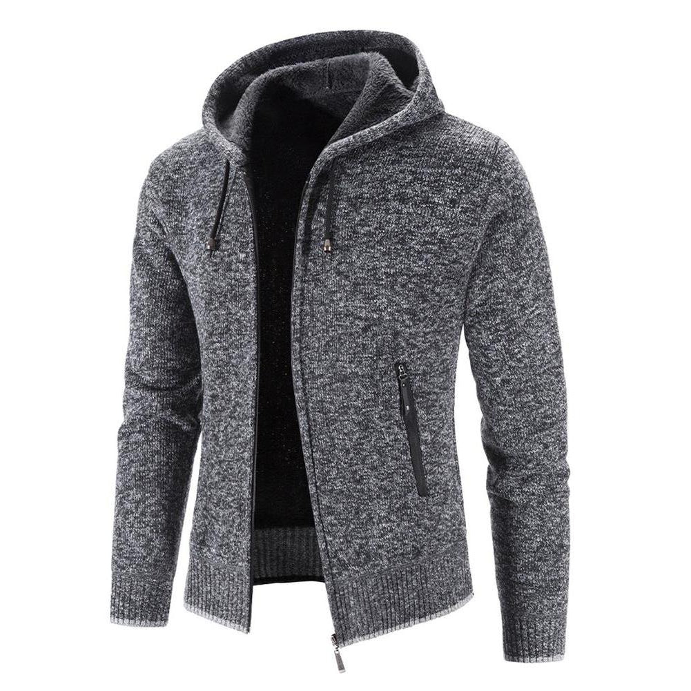 Saint Morris Velvet Hood Cardigan