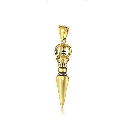 Stainless Steel Tibetan Buddhist Protection Pendant Necklace