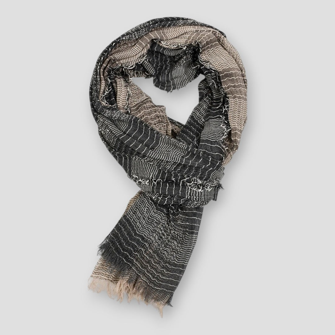 Saint Morris Striped Fringe Scarf