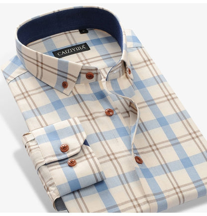 Sky Madrid Plaid Button-Down Shirt