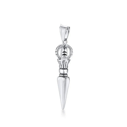 Stainless Steel Tibetan Buddhist Protection Pendant Necklace