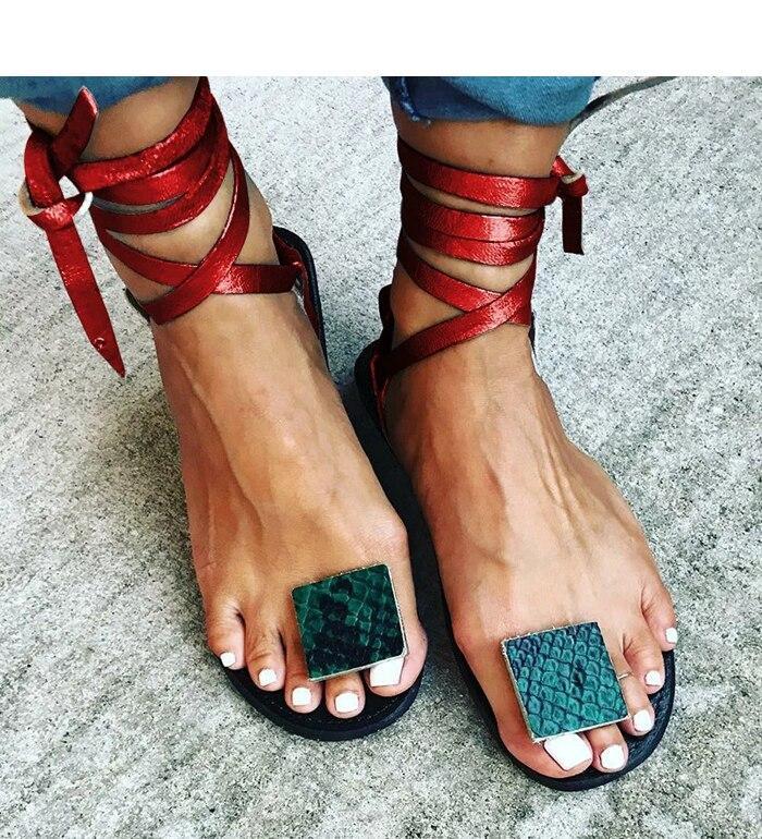 Nude Straps Rome Sandals Women Flat Sandals  Women'S Shoes