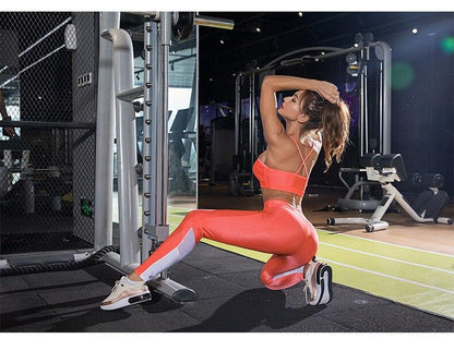 2 Pieces Women'S Seamless Yoga Pants Suit Set Fitness Gym Women Sportswear Costume Sports Bras Leggings Workout Jogging Femme