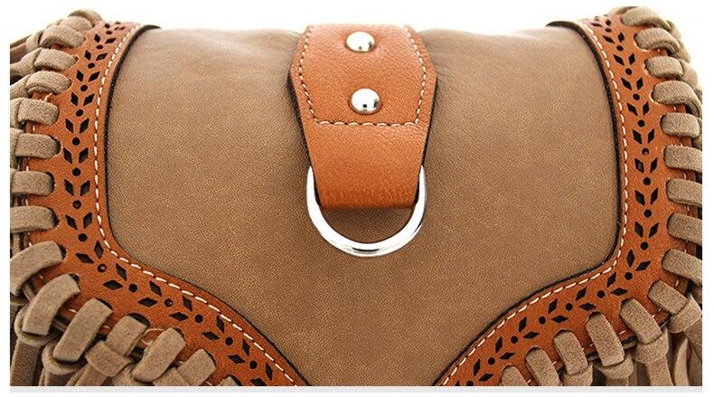 Womens' Pouch Tassel Shoulder Bag Vintage Handbag Crossbody Bags For Women Large Capacity Messenger Bags