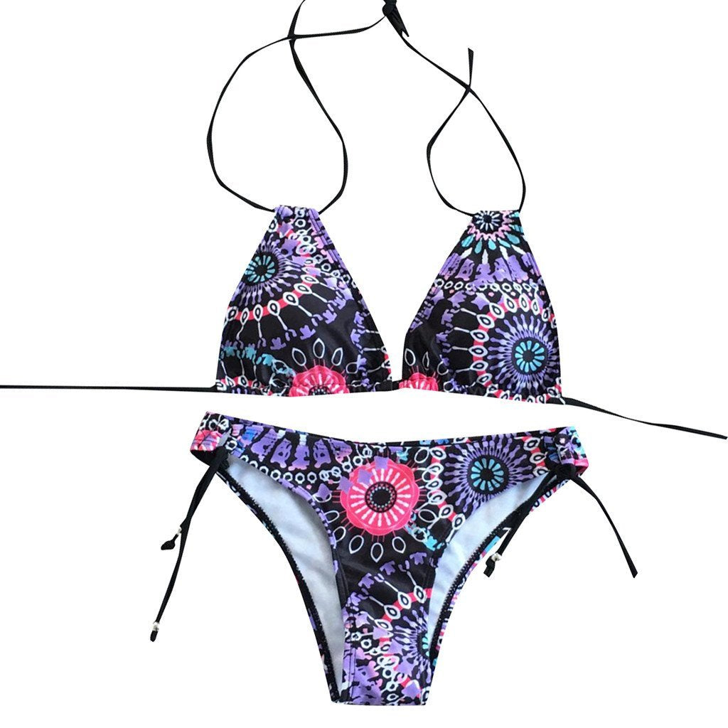 Women'S Swimming Sexy Women Floral Print Beach Suit Bikini