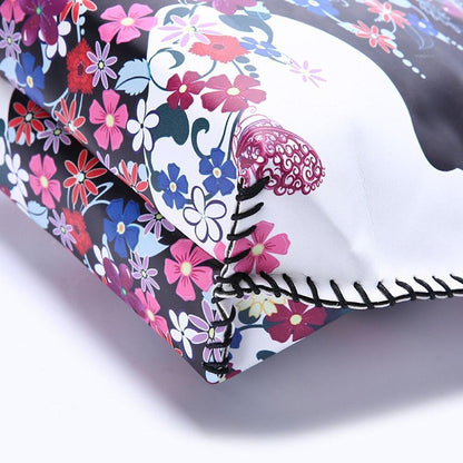Vintage Women Mandala Flower Shopping Bag Large Capacity Pouch Tote With Handle