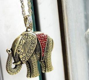 Fashion Western Vintage Elephant Necklace Jewellery Sweater Chain
