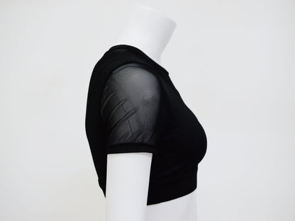 New Arrival Women Mesh Patchwork Yoga Shirt Hollow Out Short Sleeve Fitness Gym Sportswear Clothing Summer Sexy Crop Top