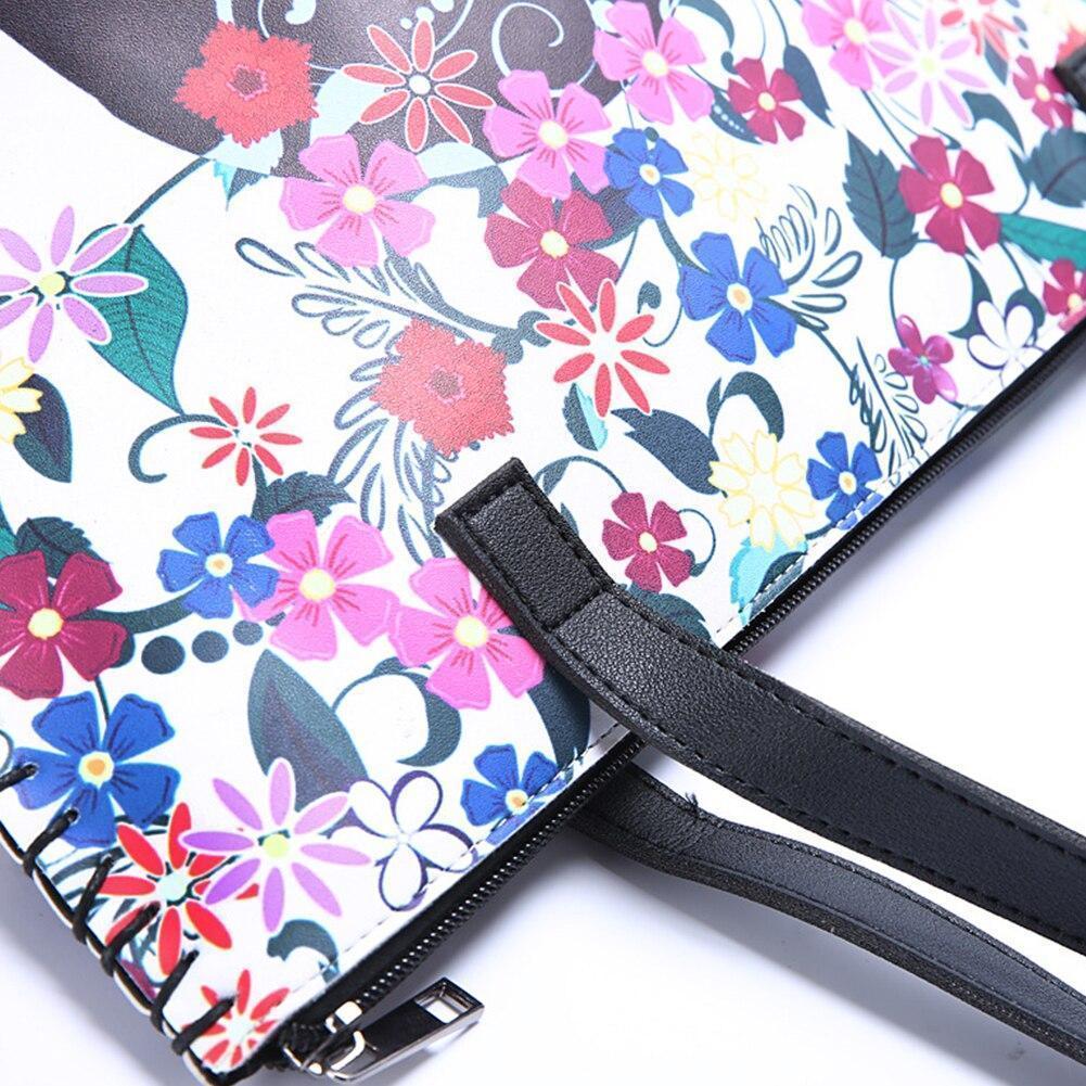 Vintage Women Mandala Flower Shopping Bag Large Capacity Pouch Tote With Handle