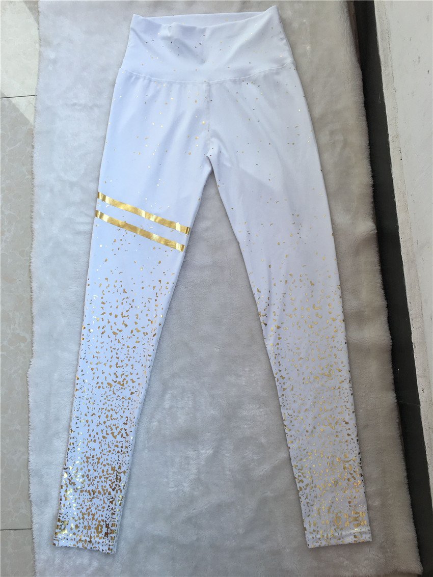 Pad Hot Stamping Two Piece Suit Women Patchwork Yoga Set Sport Fitness Women Pants Leggings Push Up Yoga Pants Summer Sportswear