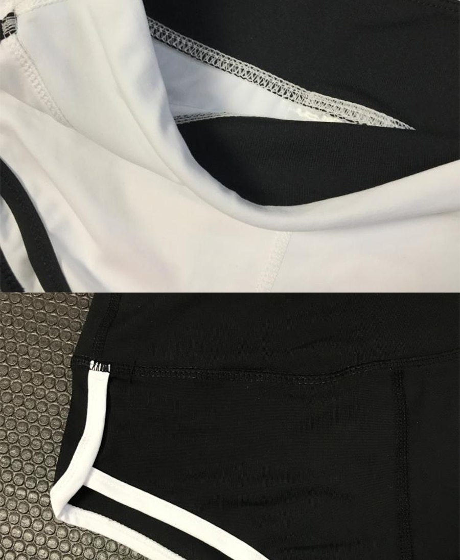 Besgo Sexy Exercise Shorts Women Slim Mini Length Fold-Over Waistband Pilates Running Yoga Shorts Push Up Sports Clothing