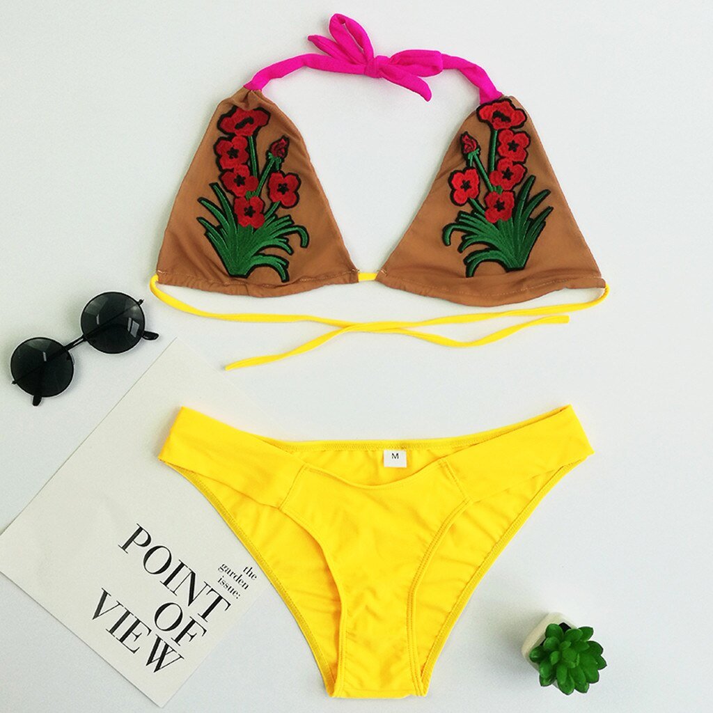 Bikini Women Halter Bikini Split Body Swimsuit Beachwear Suit Beach Swimwear