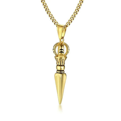 Stainless Steel Tibetan Buddhist Protection Pendant Necklace