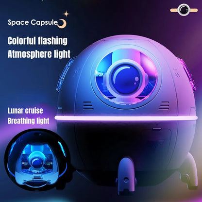 Home Portable Office Desktop Usb Astronaut Space Capsule Air Humidifier Diffuser 220Ml With Colorful Led Light Christmas Gift