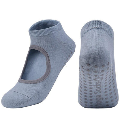 Hot Breathable Anti-Friction Women Yoga Socks Silicone Non Slip Pilates Barre Breathable Sports Dance Socks Slippers With Grips
