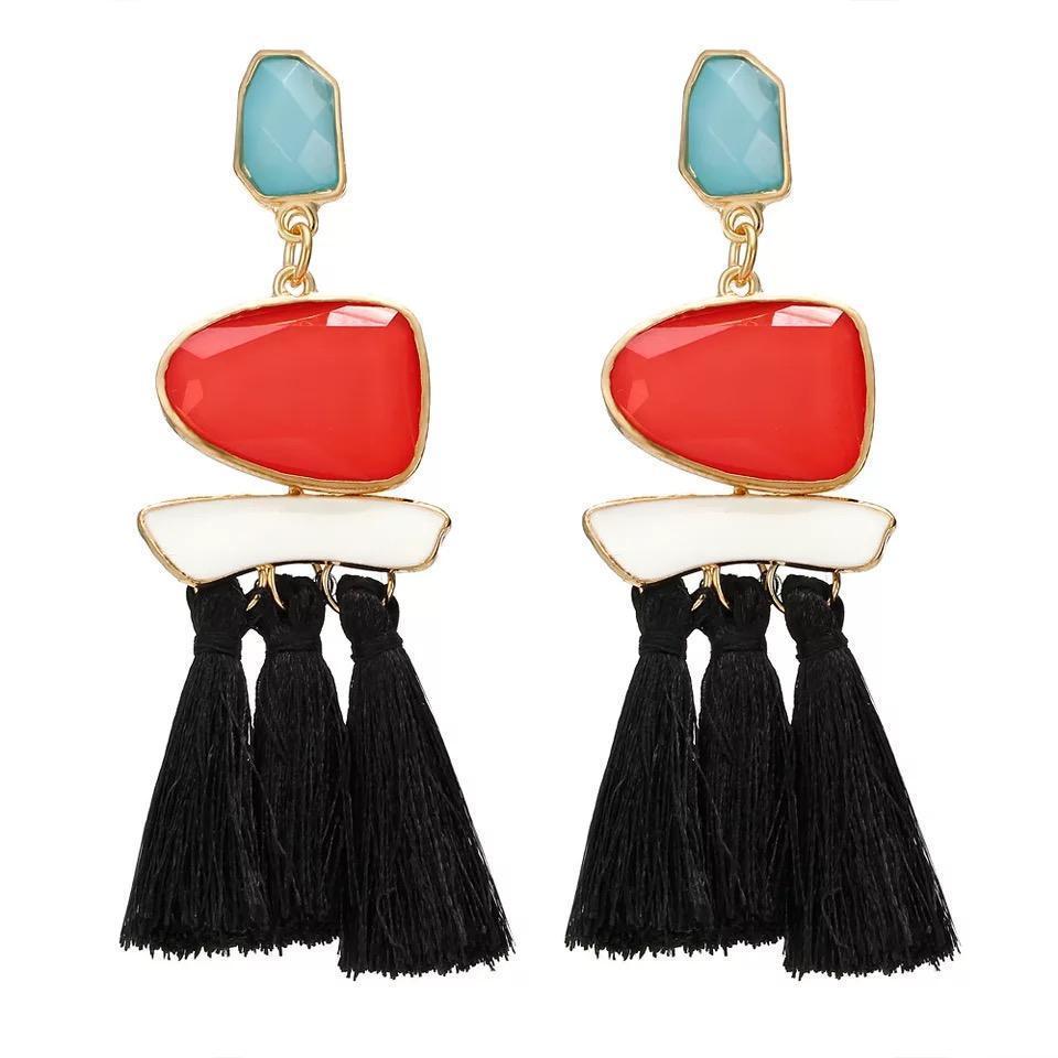 Trend Boho Vintage Statement Jewelry Ethnic Fringe Earrings Pendientes Mujer Moda Long Tassel Earring For Xmas Party