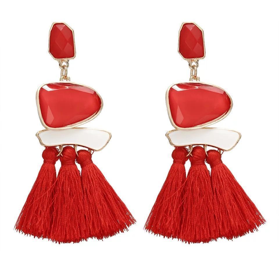 Trend Boho Vintage Statement Jewelry Ethnic Fringe Earrings Pendientes Mujer Moda Long Tassel Earring For Xmas Party