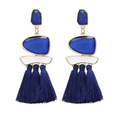 Trend Boho Vintage Statement Jewelry Ethnic Fringe Earrings Pendientes Mujer Moda Long Tassel Earring For Xmas Party