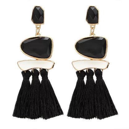 Trend Boho Vintage Statement Jewelry Ethnic Fringe Earrings Pendientes Mujer Moda Long Tassel Earring For Xmas Party