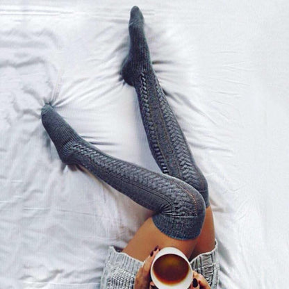 3 Colors Winter & Autumn Thick Women Stocking Long Over Knee Scock