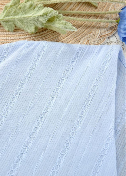Lightweight Cotton Lounge Set with Tie Front