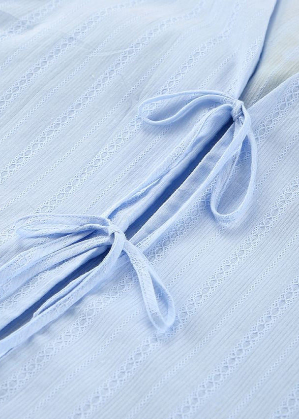 Lightweight Cotton Lounge Set with Tie Front