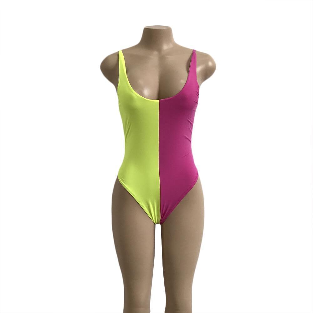 Color Block Bikini Swimsuit