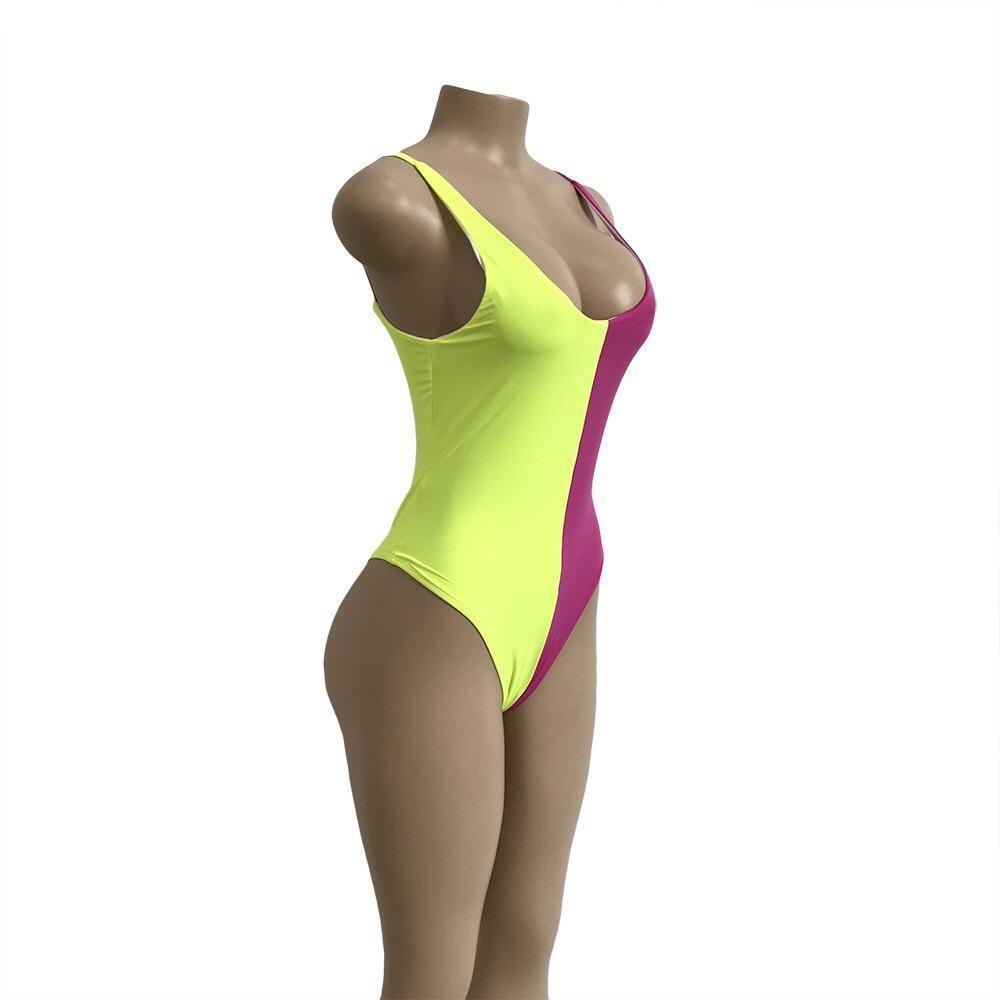 Color Block Bikini Swimsuit