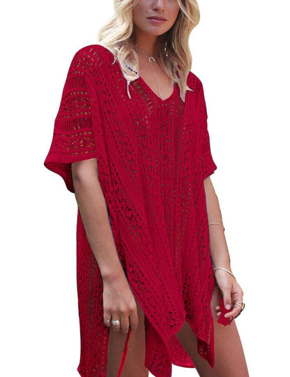 Bikini Hollow Beach Blouse Knitted Sun Protection Clothing Wholesale