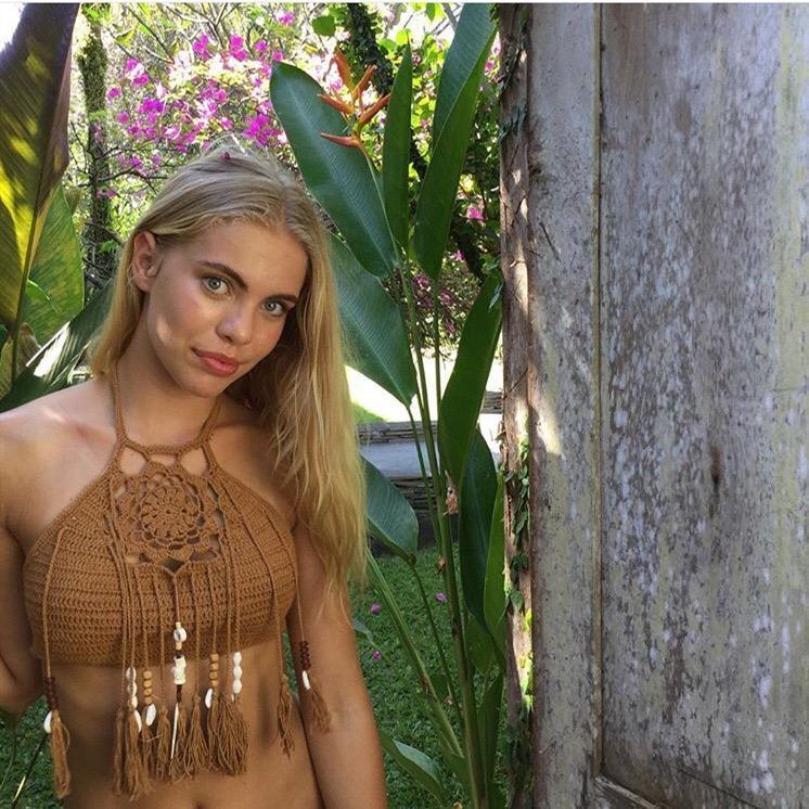 2018 Beach New Style Bikini Top Tassel Swimsuit Knit Wrapped Bikini Suit