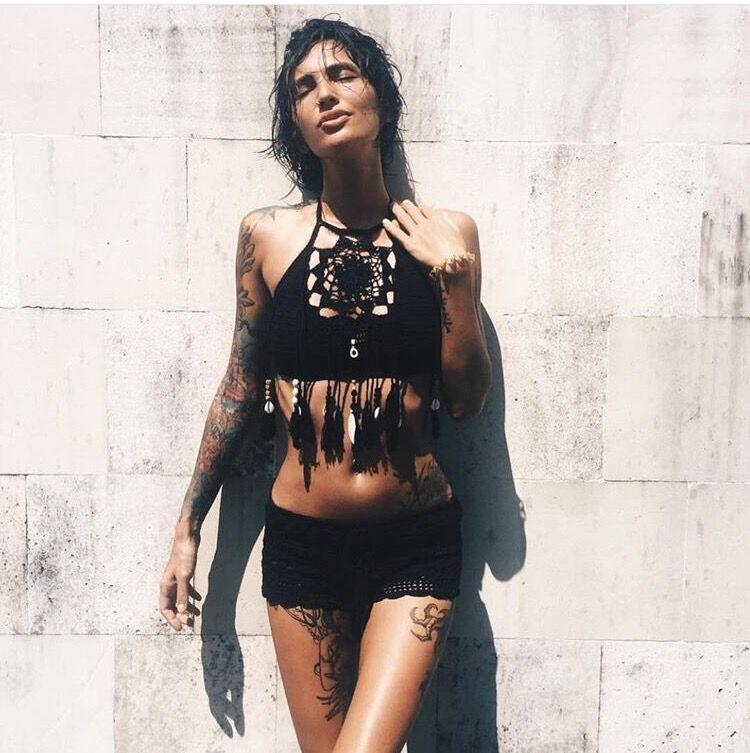 2018 Beach New Style Bikini Top Tassel Swimsuit Knit Wrapped Bikini Suit