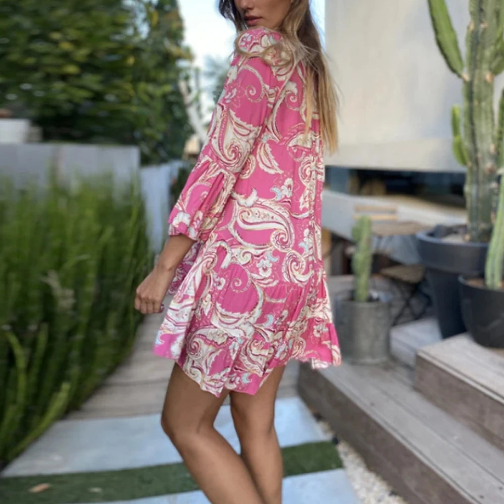 Ladies Summer Sexy Dress For Women Clothing 2023 Summer Floral Skirt Casual Beach Sundress Dresses Female Mini Dresses Vestido